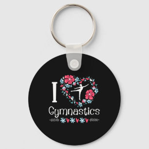 I Love Gymnastics - Gymnast Acrobatic Tumbling Che Keychain