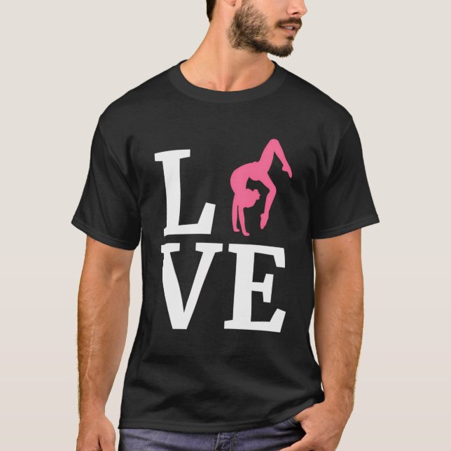 I Love Gymnastics Hoodie Sports For Gymnast Girls T-Shirt (Front)