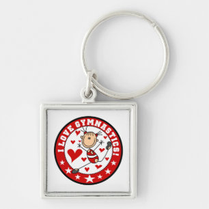 I Love Gymnastics Keychain
