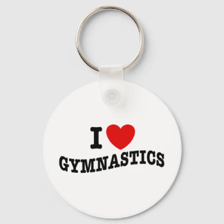 I Love Gymnastics Keychain