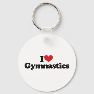 I Love Gymnastics Keychain