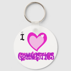 I Love GYMNASTICS Keychain
