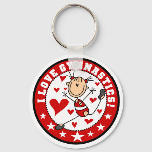 I Love Gymnastics Keychain