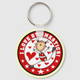I Love Gymnastics Keychain