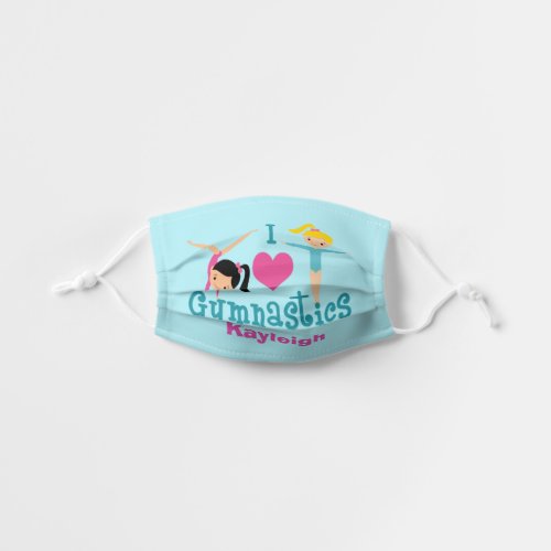 I Love Gymnastics Kids Cloth Face Mask