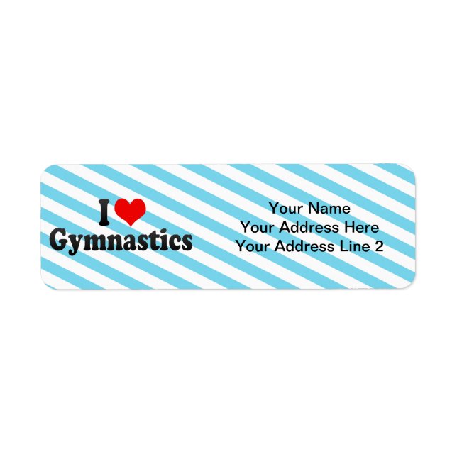 I Love Gymnastics Label (Front)