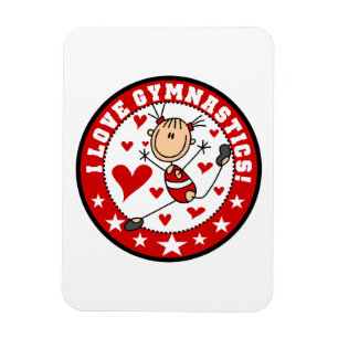 I Love Gymnastics Magnet