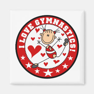 I Love Gymnastics Magnet