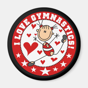 I Love Gymnastics Magnet