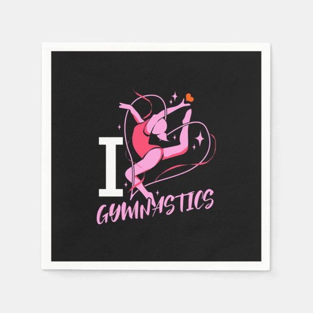 I Love Gymnastics Napkins (Front)