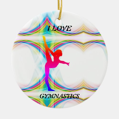 I Love Gymnastics Ornament