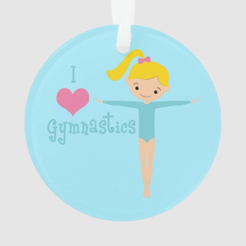I Love Gymnastics Ornament