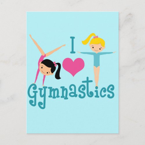 I Love Gymnastics Postcard