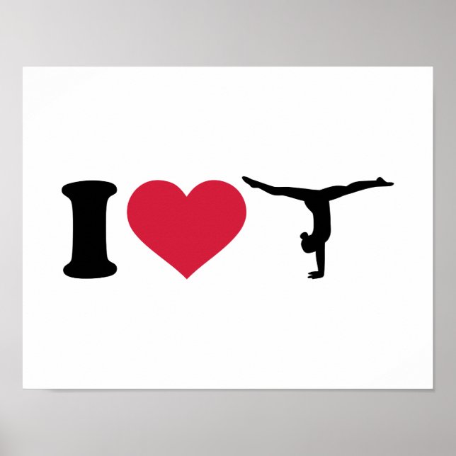 I love Gymnastics Poster (Front)