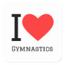 I love gymnastics square sticker