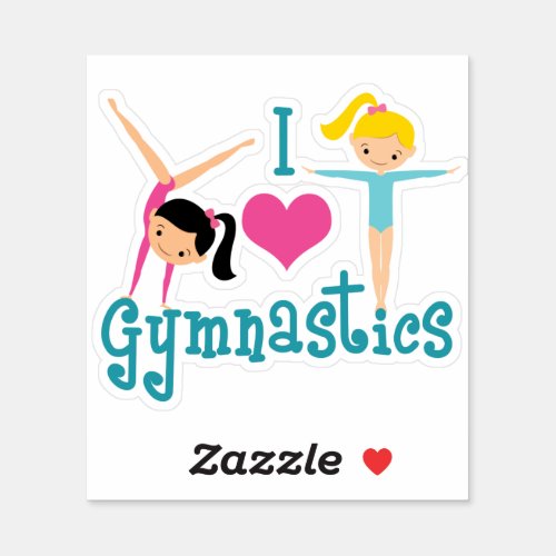I Love Gymnastics Sticker