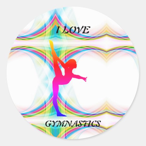 I Love Gymnastics Stickers