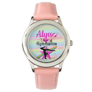 I LOVE GYMNASTICS SUPER STAR DESIGN WATCH