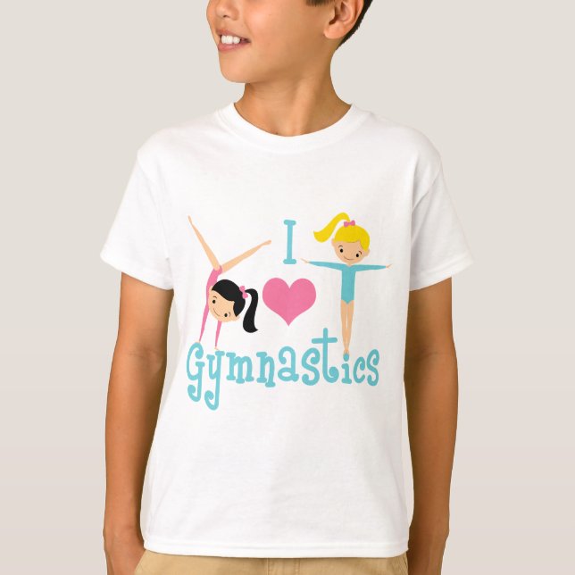 I Love Gymnastics T-Shirt (Front)