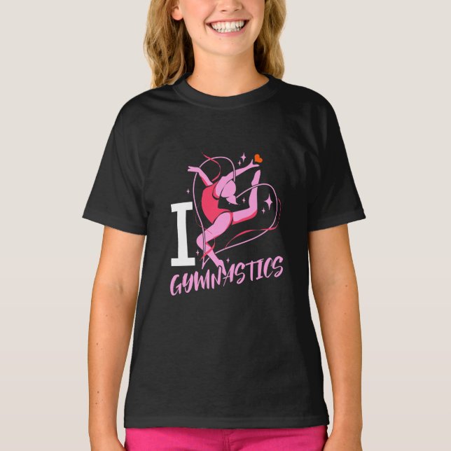 I Love Gymnastics T-Shirt (Front)