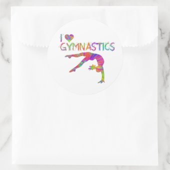 I Love Gymnastics Tie Dye Shirts Bags Stickers etc | Zazzle