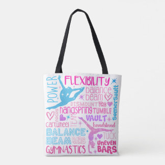 I love gymnastics tote bag