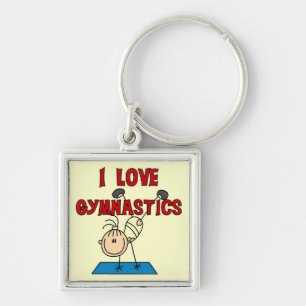 I Love Gymnastics Tshirts and Gifts Keychain