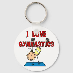 I Love Gymnastics Tshirts and Gifts Keychain