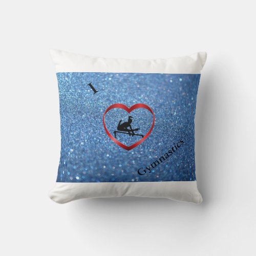 I Love Gymnastics Uneven Bars Pillow