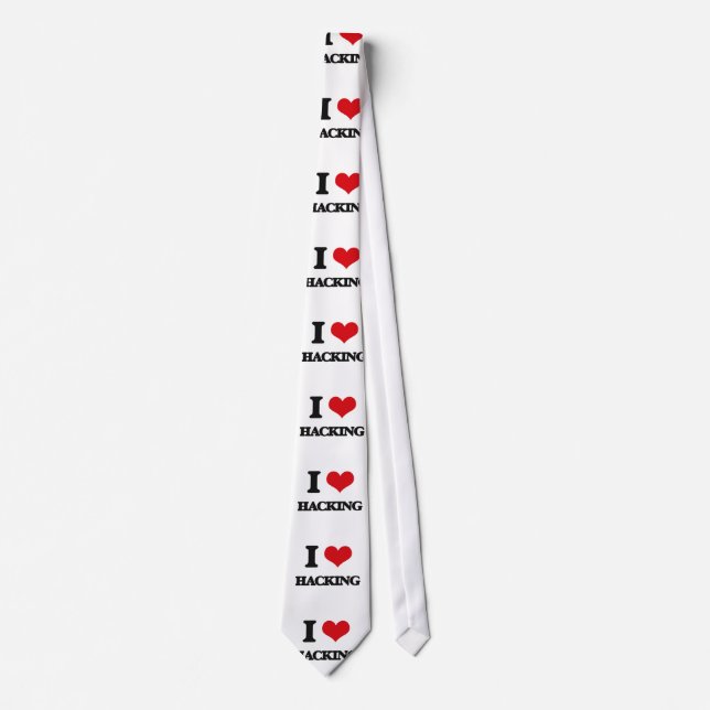 I love Hacking Neck Tie (Front)