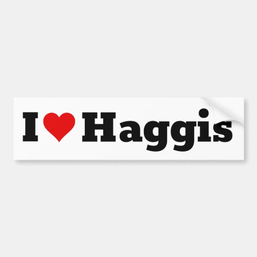 I Love Haggis Bumper Sticker