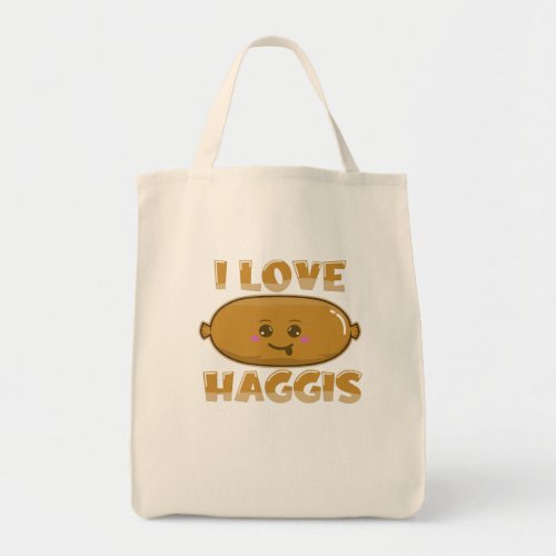 I Love Haggis _ Kawaii Scottish Haggis T_Shirt Tote Bag