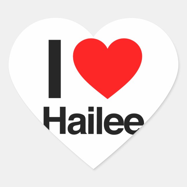 i love hailee heart sticker (Front)