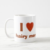 I Love (Hairy Heart) Hairy Men Funny Travel Mug