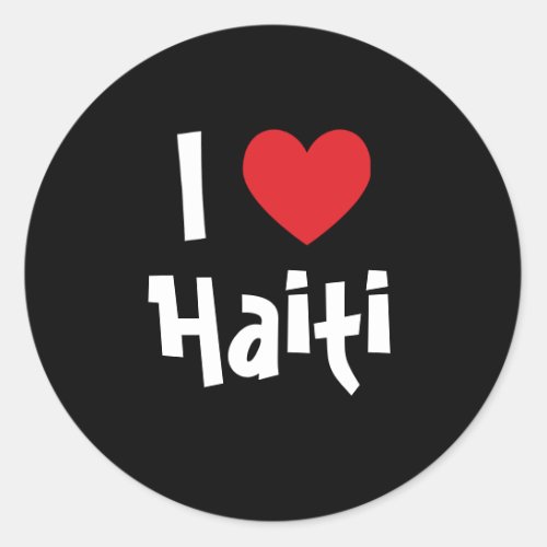 I Love Haiti Classic Round Sticker