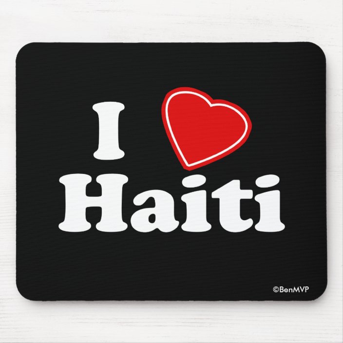 I Love Haiti Mouse Pad