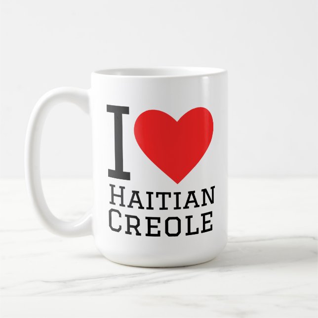 I love haitian creole  coffee mug (Left)