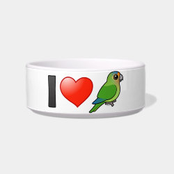 I Love Half Moon Conures Cat Food Bowl