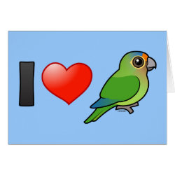 I Love Half Moon Conures Greeting Card
