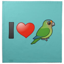 I Love Half Moon Conures Cloth Napkins (set of 4) dinner 20