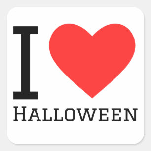 I love Halloween Square Sticker