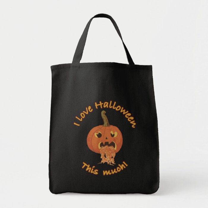 I love Halloween this much Canvas Bags