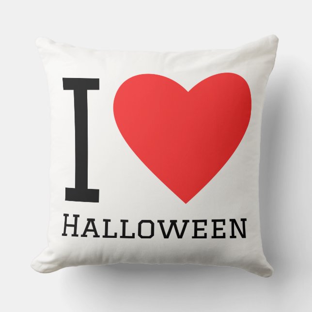I love Halloween  Throw Pillow (Front)