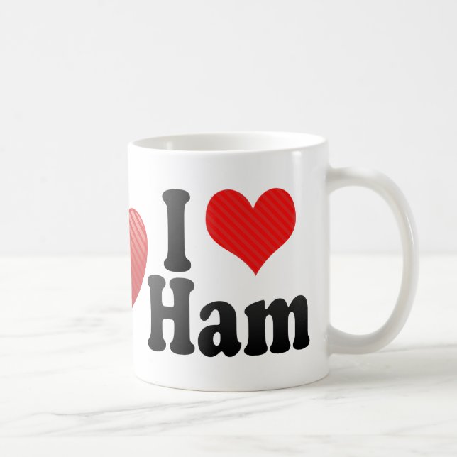I Love Ham Coffee Mug (Right)