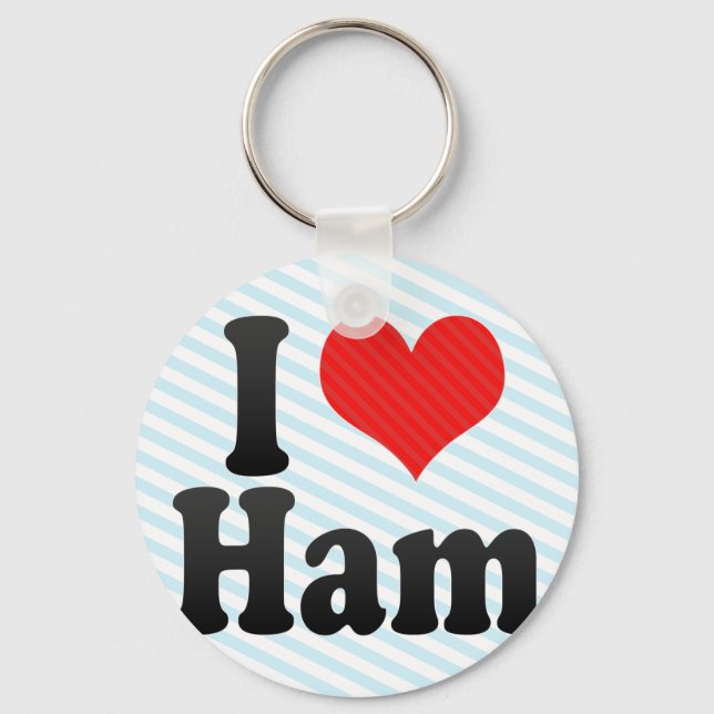 I Love Ham Keychain (Front)