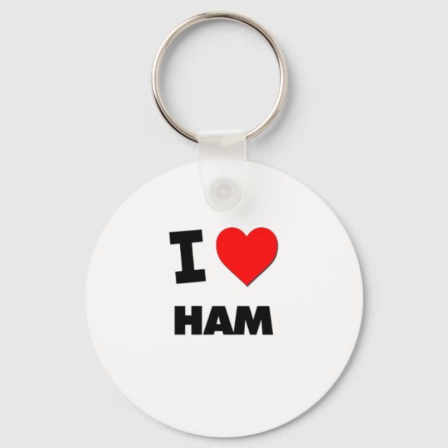 I Love Ham Keychain (Front)