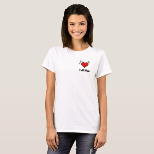 I Love Ham Radio Heart  T_shirt