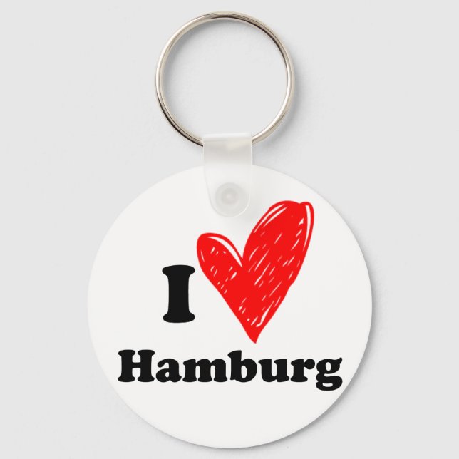 I love Hamburg Keychain (Front)