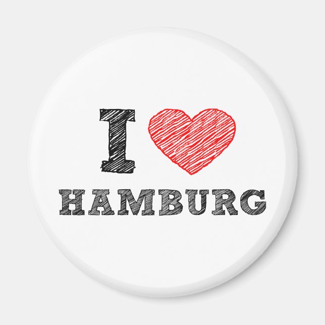 I love Hamburg Magnet (Front)
