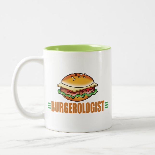 I Love Hamburgers Two-Tone Coffee Mug (Left)